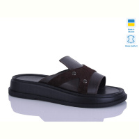 Шлепки Sali 4 корич.к.