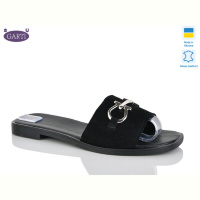 Шлепки Garti 58 чорний замш