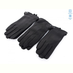 Перчатки RuBi S101М шкіра оленя-хутро black