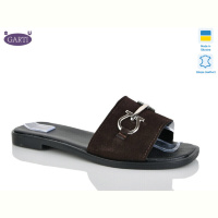 Шлепки Garti 58 коричневий замш