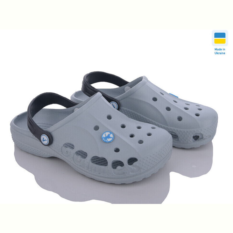 Кроксы LiBang Крокси Віталія сірий