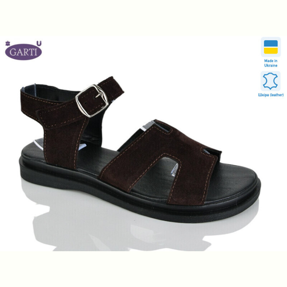 Босоножки Garti 0194 коричневий замш
