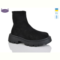 Ботинки Garti 6725 чорний замш байка