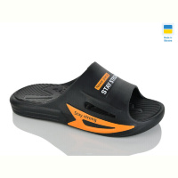 Шлепки Крок М243 чорний-оранж