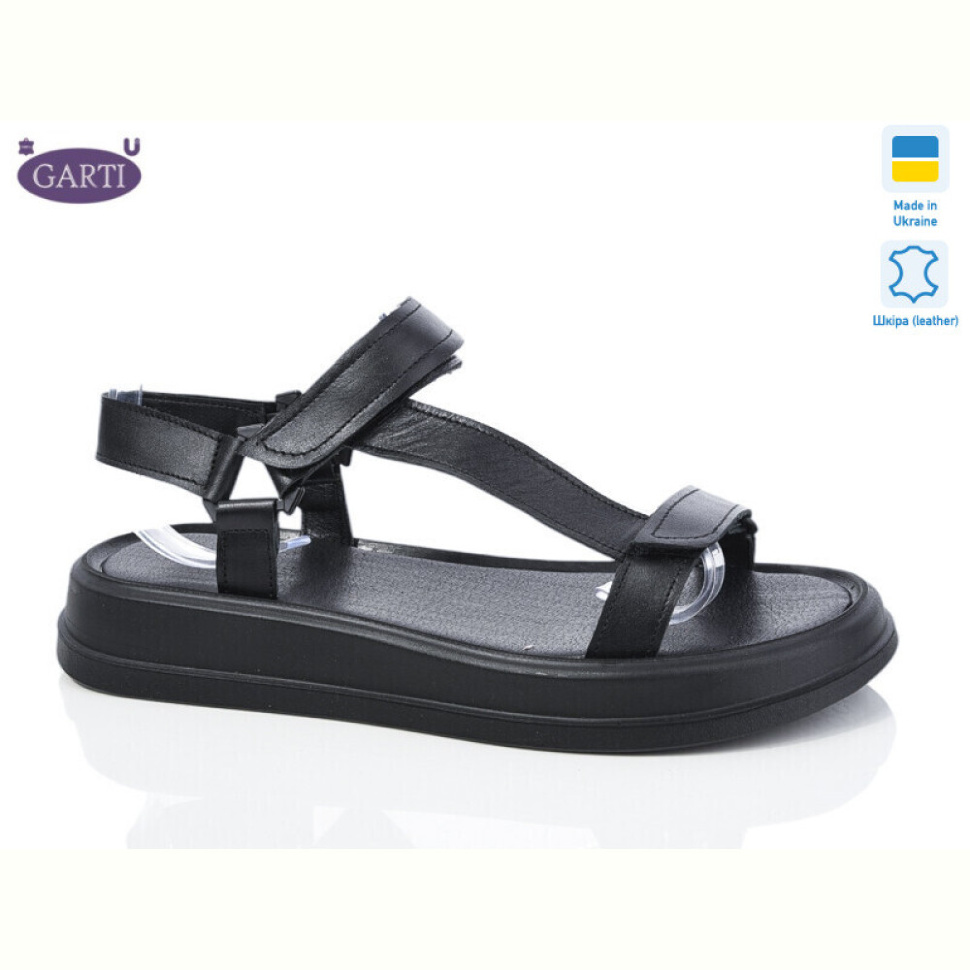 Босоножки Garti 0110 чорна шкіра