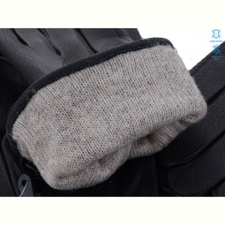 Перчатки RuBi S102М шкіра оленя-хутро black